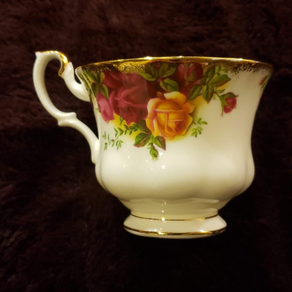 Royal Albert Old Country Rose fluted coffee cup.